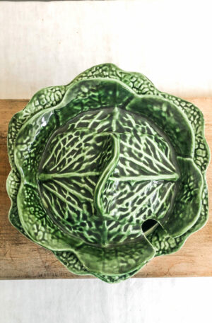 Soupière En Barbotine en Forme de Chou - VENDU