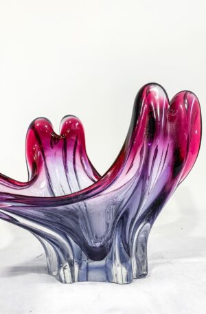 Centre de table en verre soufflé de Murano