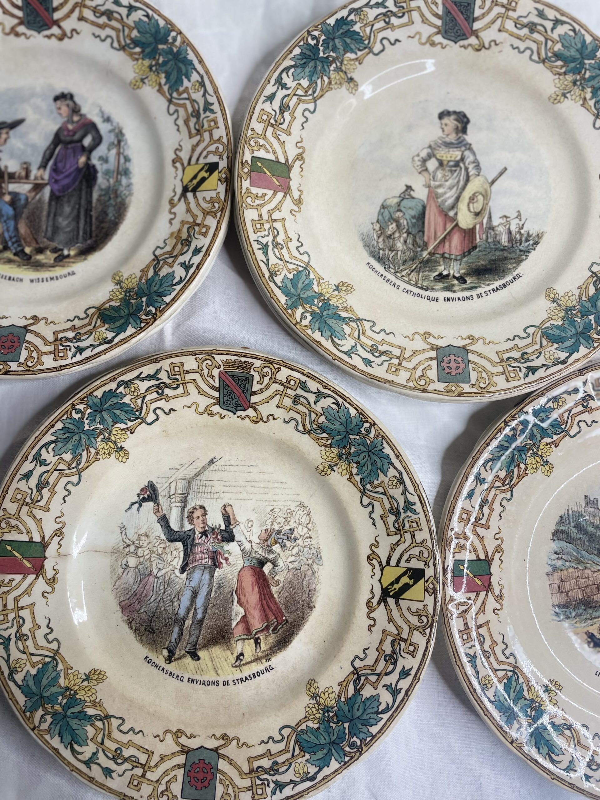 Lot d'assiettes Sarreguemines